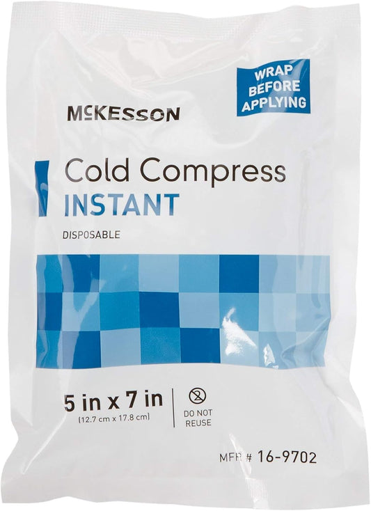 Cold Compress Instant Ice Pack [24 Pack] Disposable, Ice Packs for Injuries and Pain Relief, 5 in x 7 in